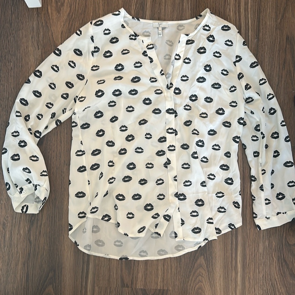 Joie silk blouse - lips print